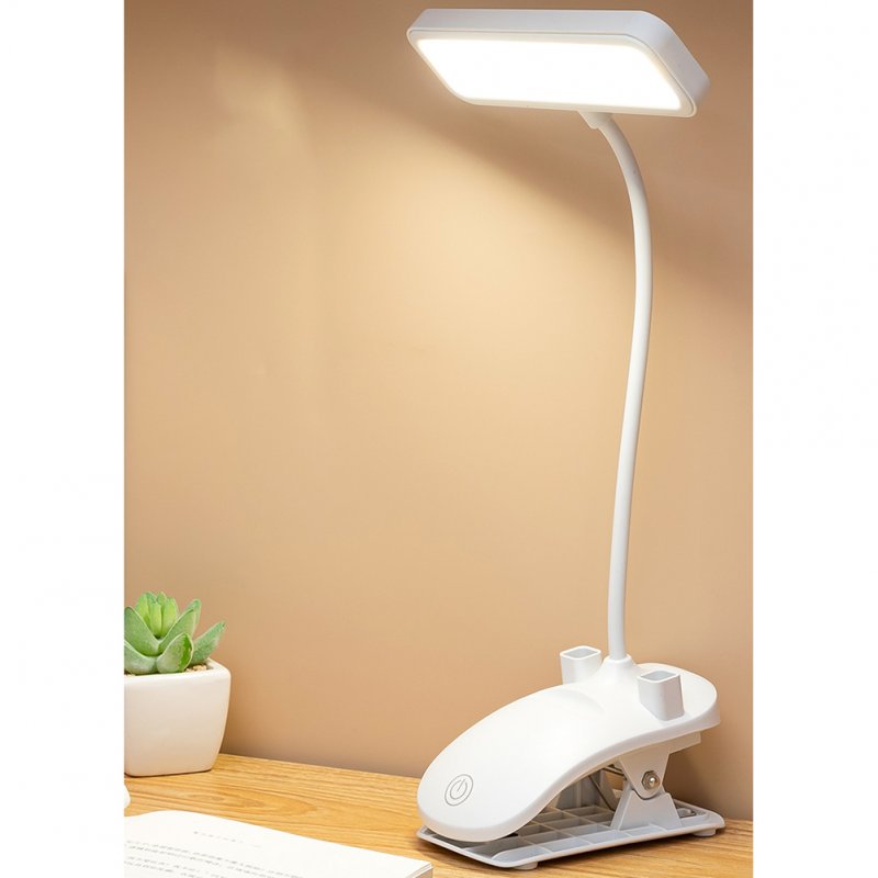 LED Table Lamp With Clip 3 Color Temperatures Dimmable Eye Protection Adjustable Touch Sensor Desk Lights Study Lamp (35 x 15.5cm) 