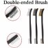 9Pcs Brushes Cleaning Set  Brass Wire Nylon Wire Stainless Steel Wire Bristle Brushes  Strong Handle Grip  For Cleaning Welding Slag  Rust And Dust Removal 9 pi