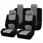 9Pcs Car Seat Covers Set for 5 Seat Car Universal Application 4 Seasons Available Gray
