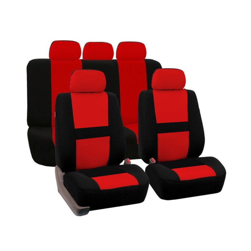 Red 9Pcs Car Seat Covers For SUV
