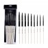 9Pcs Paint Brushes Black White Nylon Hair Mixed Head Brush Set