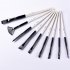 9Pcs Paint Brushes Black White Nylon Hair Mixed Head Brush Set