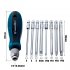 9Pcs Set Precision Screwdriver Set for 1 4in 6 35mm Phillips Slotted Bits with Weak Magnetic Multitool Home Appliances Repair Hand Tools blue