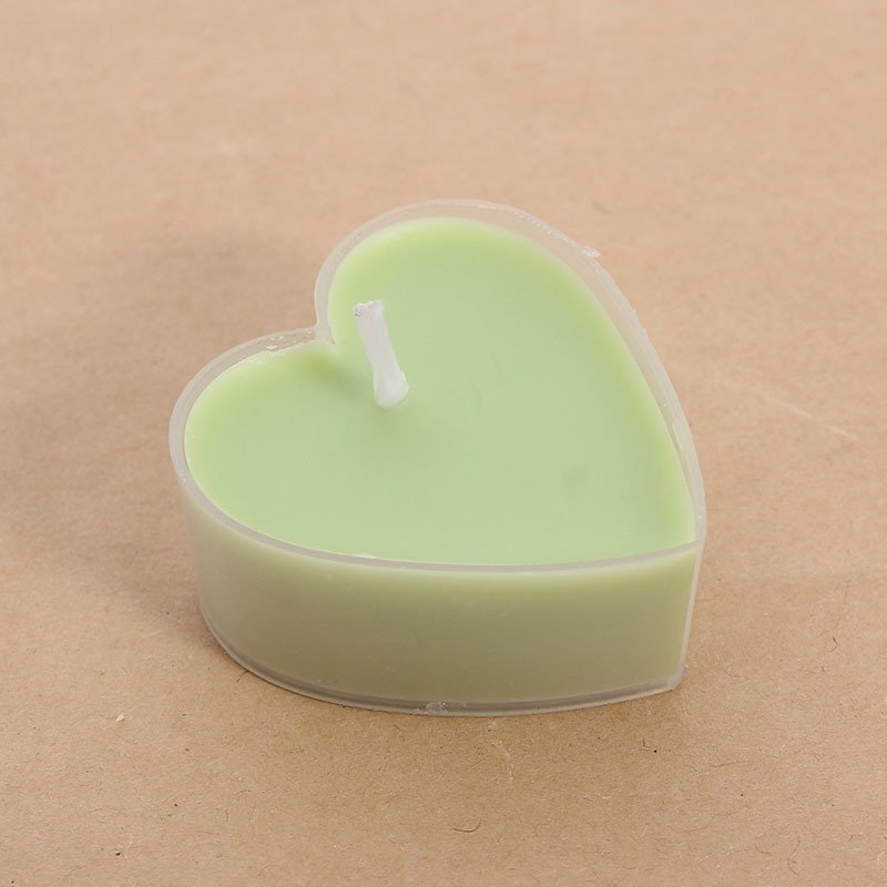 9Pcs Smokeless Heart-shaped Aromatherapy Candle Romantic Layout Props for Marriage Birthday Confession