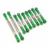 9Pcs WLtoys 12428 FY 03 Adjustable Metal Pull Rod for 1 12 RC Car Upgrade Accessories green