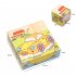 9Pcs Wooden 6 Sides Jigsaw 3D Early Educational Puzzle Toy for Kids Baby Six sided painting   dinosaur models