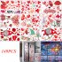 9Sheets 149Pcs Window Clings Glass Window Stickers Decals Decorations for Wedding Anniversary Valentine Day