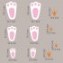 9Sheets Easter Decorations Cartoon Rabbit Egg Stickers Window Cling Footprint Decals for Party Home Office 1 set
