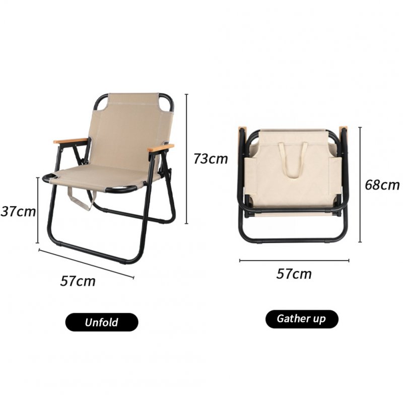 Outdoor Foldable Chair Furniture Kermit High Carbon Steel 600D Oxford Cloth Portable Folding Chair Great For Camping Picnic Park 