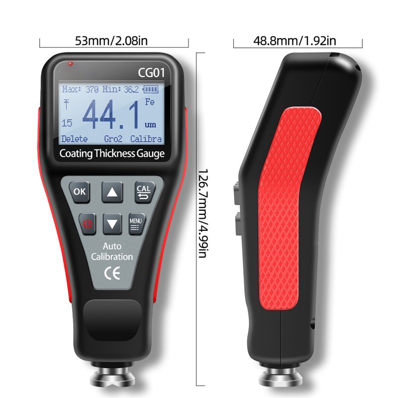 ANENG Cg01 Coating Thickness Gauge LCD Display High-precision Thickness Tester Car Painting Depth Gauge 