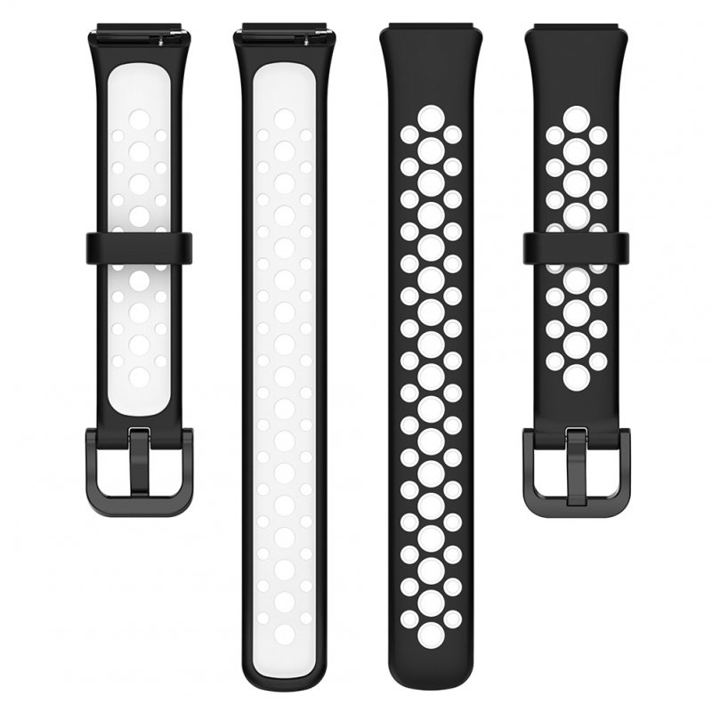 Two-color Watch Strap Soft Breathable Contrast Color Replacement Watchband Compatible For Huawei Band 7 