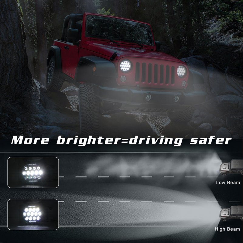 7 INCH 280W LED Headlights 6000K 28000LM Halo Angle Eye For Jeep Wrangler CJ JK LJ 97-17 6000K White
