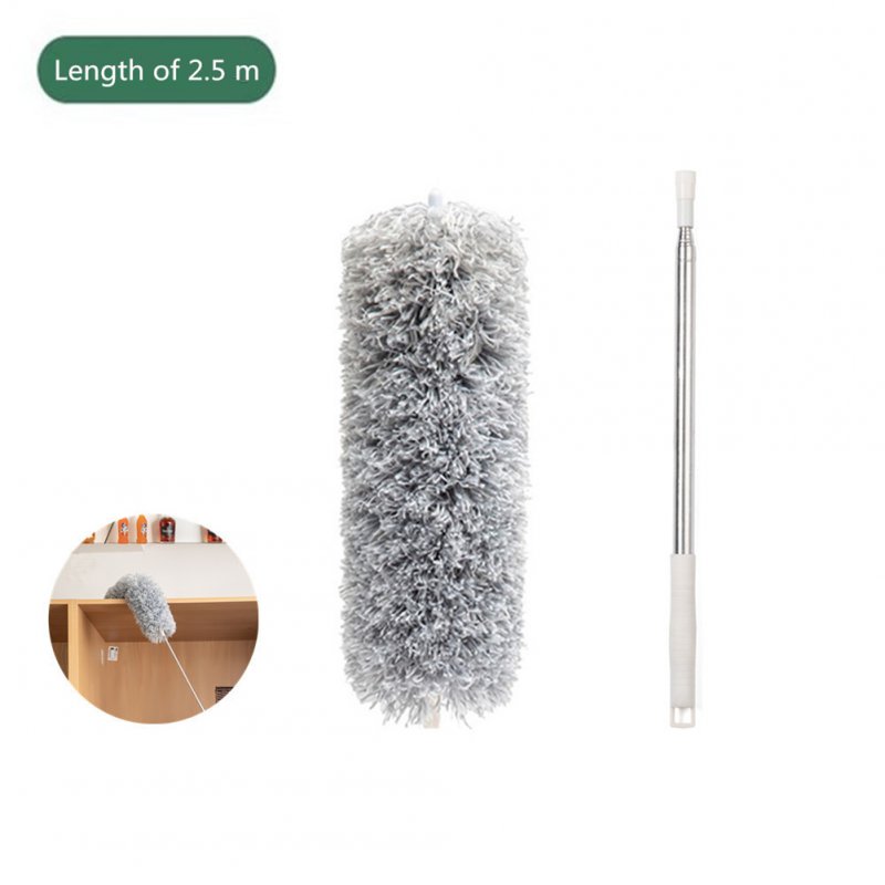 2.5m Microfiber Telescopic  Brush Household Dust Cleaning Tool Ceiling Duster 