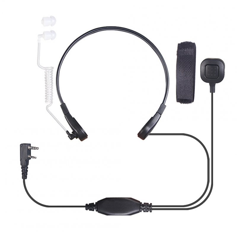 Throat Microphone Mic Air Tube Headset Earpiece for Baofeng Walkie Talkie CB Radio UV-5R UV B5 GT-3TP UV-5X 