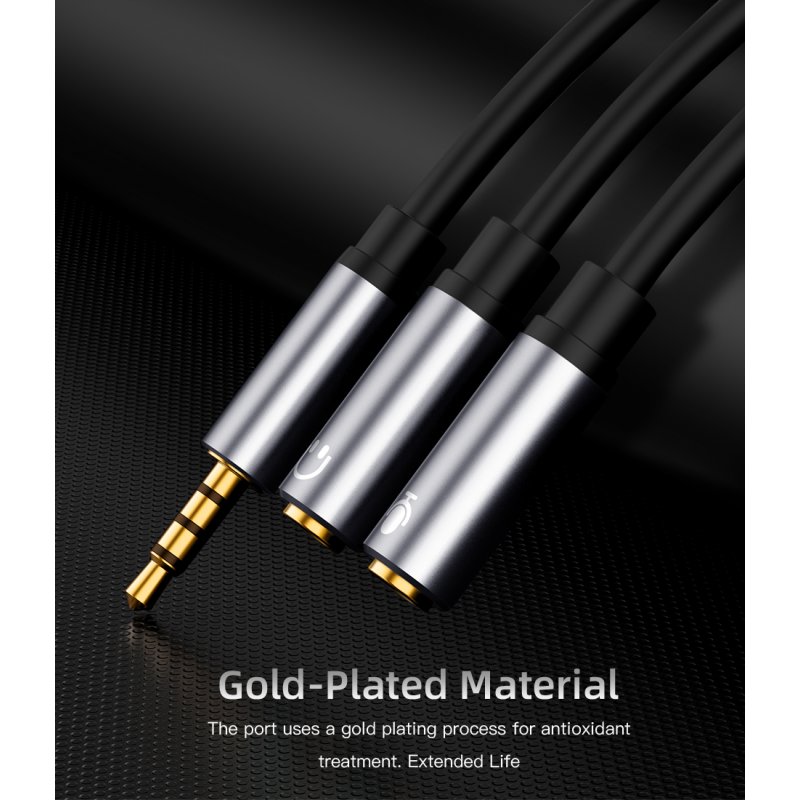 Audio Line Headphone Splitter 3.5mm AUX Male to 2 Female Jack 3.5mm Headphone Adapter Converter