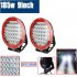 9inch 185w  LED  Driving  Light  Round  Spotlight  Bar  Offroad  4WD  Auto  Lamp Red cover white light