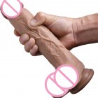 9inch Realistic Dildo Dual Density Liquid Silicone Cock with Strong Suction Cup,Oixgirl Lifelike Penis Sex Toy Flexible Female G Spot Masturbation Toy with Curved Shaft and Balls  Flesh