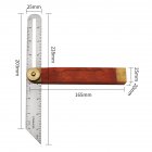 9inch Stainless Steel Sliding Angle Ruler with Wooden Handle