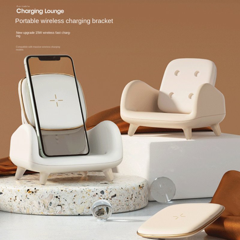 Janpim Wireless Charger for IOS Android Phone 15w Fast Charge Sofa Chair Phone Holder Stand 