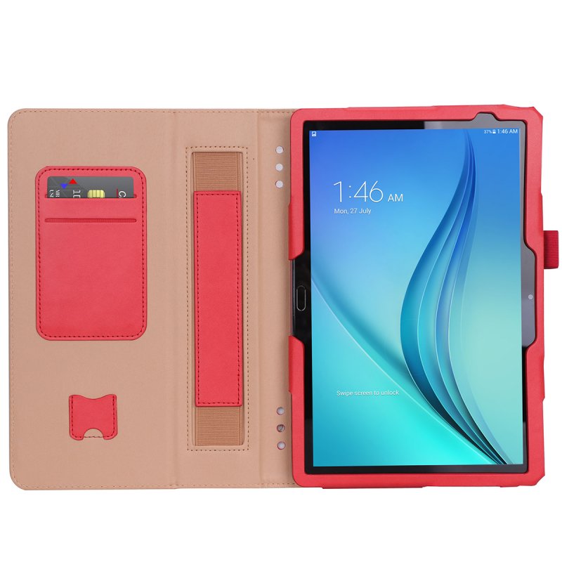 For HUAWEI M5 lite 10.1 Retro Pattern PU Leather Protective Case with Hand Support Pen Slot Sleep Function red_HUAWEI M5 lite 10.1