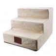 Pet Dog Cat 3 Steps Ladder Stairs Brown