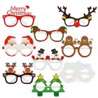9pcs Christmas Glasses For Kids Santa Snowman Christmas Tree Pattern Photo Booth Props Christmas Party Decorations