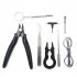 9pcs Repair Tool Kit With Ceramics Tweezers  Cotton Scissors  Brush  Screwdrivers  Winding Bar  Spout Pliers  Curved Tip Manganese  Storage Bag Repair Tool Acce