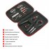 9pcs Repair Tool Kit With Ceramics Tweezers  Cotton Scissors  Brush  Screwdrivers  Winding Bar  Spout Pliers  Curved Tip Manganese  Storage Bag Repair Tool Acce