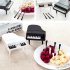 9pcs set Piano Keyboard Fruit  Fork Household Tableware Decorative Ornaments Black