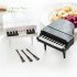 9pcs set Piano Keyboard Fruit  Fork Household Tableware Decorative Ornaments Black