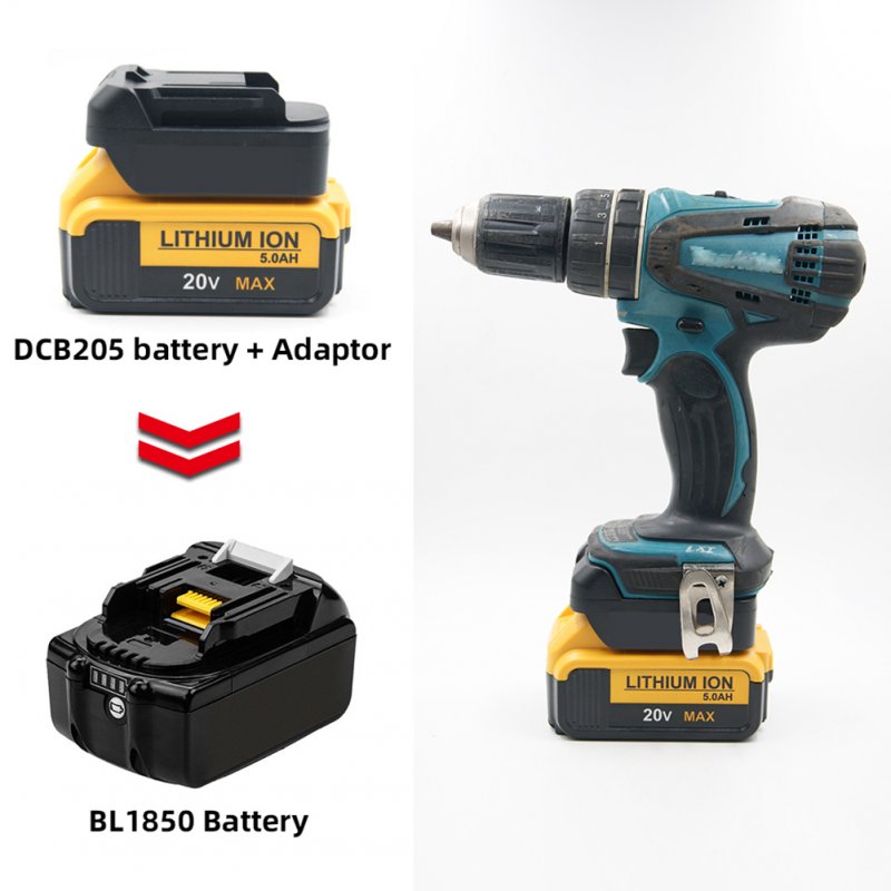 Compact Battery Adapter Compatible for Dewalt 18v/20v Lithium Battery