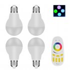 A 4 Pack of RGBW LED light bulbs with adjustable lighting options and colors can be controlled from p to 10 meters away and will save you big on your electric