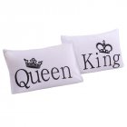 A Pair of Fashion Europe and America Personality Printing Lovers Pillowcase Pillowslip