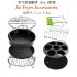 A Set of 8 High  Quality Air Fryer Accessories 8 Inch for Gowise Phillips Cozyna and Secura Fit all Airfryer 5 2QT 5 8QT black
