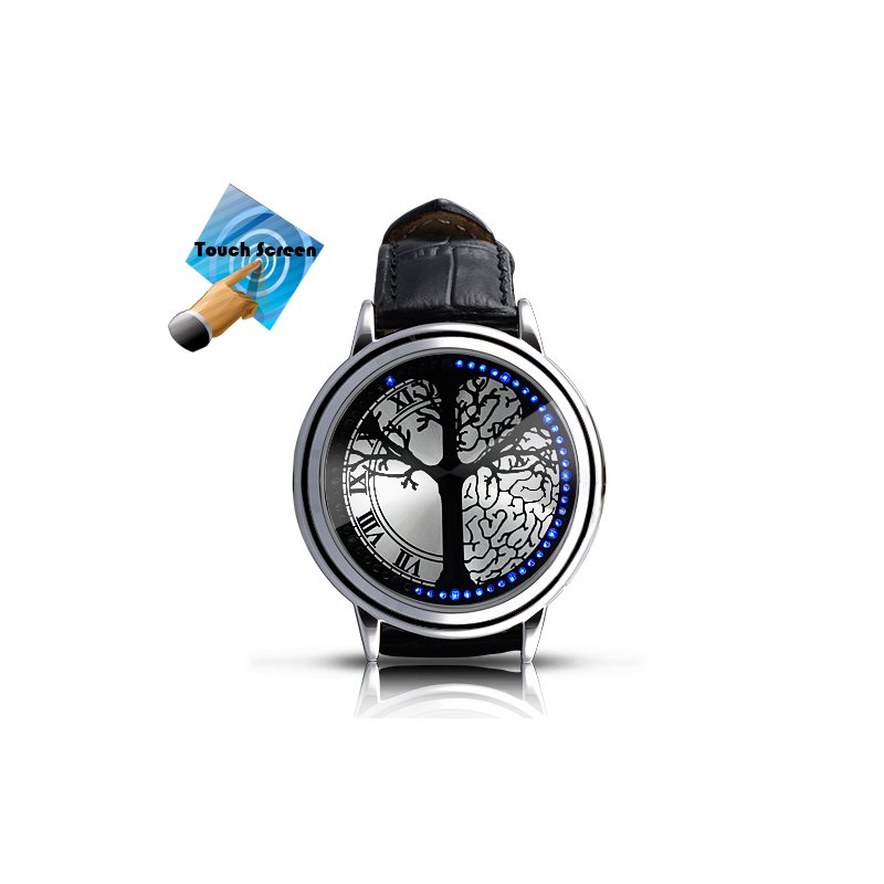 Blue Hybrid Touchscreen LED Watch