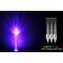 A long style LED lamp made of glass  composed of bubbles and color changing 