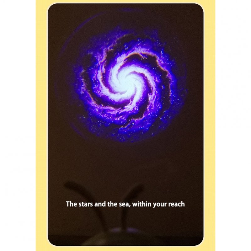 Caterpillar-shape Projection Lamp 360-degree Rotation Starry Sky Moon Night Light projection lamp