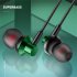 A03 Wired Headset With Microphone Excellent Stereo No delay In ear Headphone Earbuds green