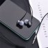 A08 In ear Wired Headset Hifi Bass Tuning Calling Music Headphone Wire controlled Microphone Gaming Earplugs Red