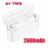 A1 TWS Bluetooth Headset 5 0 Touch Motion Wireless Bluetooth Earphone 1500 mAh white