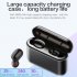 A1 TWS Wireless Sport Earphones Bluetooth 5 0 3D Stereo In ear Earbuds Mini Headset with Charging Box Universal black