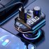 A10 Car Bluetooth compatible 5 0 Fm Transmitter Wireless Handsfree Receiver Auto Mp3 Player Changer Colorful Atmosphere Light black