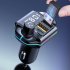 A10 Car Bluetooth compatible 5 0 Fm Transmitter Wireless Handsfree Receiver Auto Mp3 Player Changer Colorful Atmosphere Light black