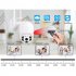 A12 1080P HD Camera 360 Degree Dual Optical Rotating Camcorder Indoor Outdoor Security Surveillance Monitor White