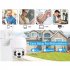 A12 1080P HD Camera 360 Degree Dual Optical Rotating Camcorder Indoor Outdoor Security Surveillance Monitor White