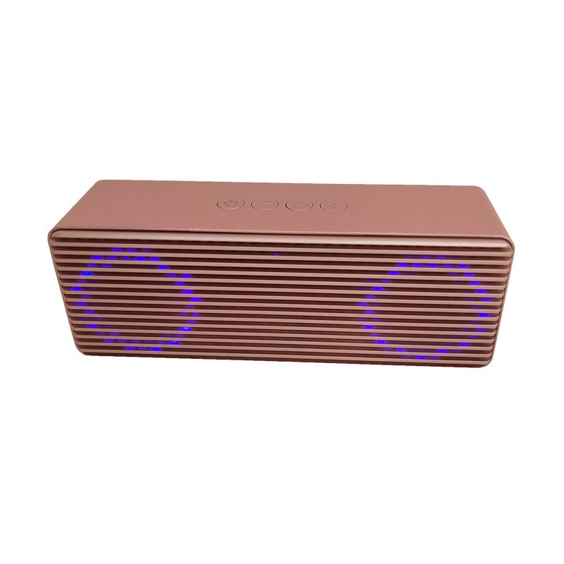 A12 Portable Wireless Speakers with HD Sound Longer Playtime Built-in Mic for iPhone/Samsung/Andriod/PC Glare version of rose gold