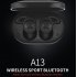 A13 TWS Wireless Earphone Bluetooth 5 0 Stereo Waterproof Noise Reduction Earbuds In Ear Headset black