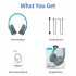 A18 Wireless Headphones over Ear Hi Fi Stereo Deep Bass Wireless Earphones for Laptop Pc Computer Mobile Phone Green