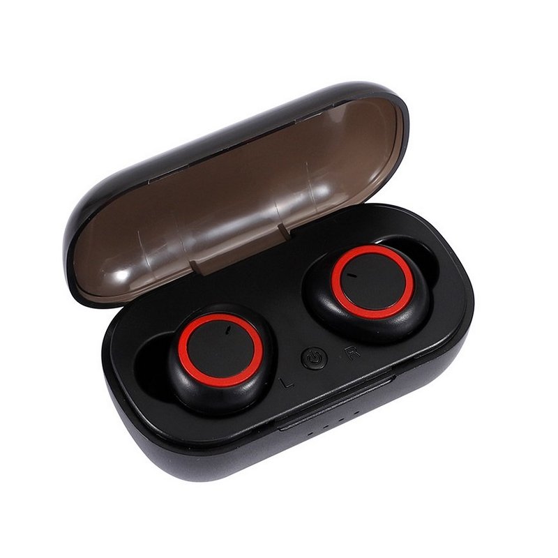 A2 Bluetooth 5.0 Headset Hifi Stereo Sport Earphone Waterproof Wireless Headset Black red