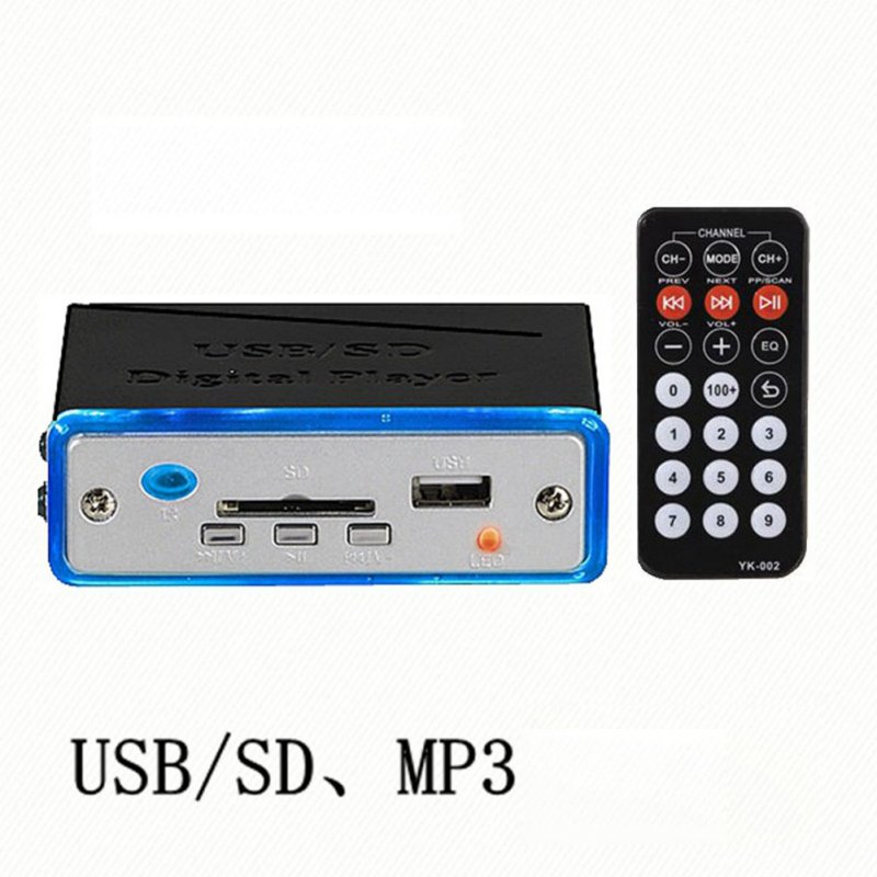 A2 Card Reader USB/SDMP3 Decode MP3 Module Player MP3 Amplifier black